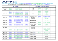 CALENDRIER INTER AFN JANVIER A MARS 2016 ST AVOLD et