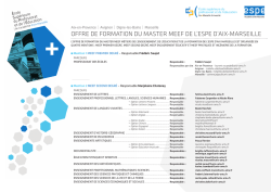 offre de formation du master meef de l`espe d`aix