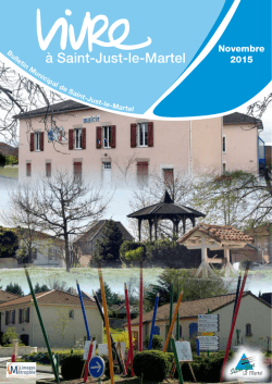 Bulletin municipal novembre 2015 - La mairie de St-just