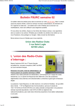 Bulletin F8URC 2016-02 - URC news