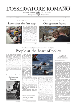 L`O S S E RVATOR E ROMANO