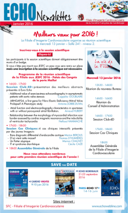 Imagerie Cardiovasculaire - Soci&eacute;t&eacute; Fran&ccedil;aise de Cardiologie