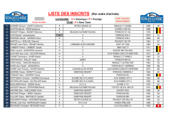 LISTE DES INSCRITS (Par ordre d`arriv&eacute;e)