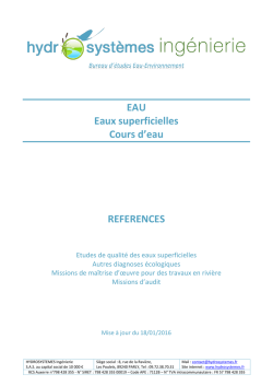 t&eacute;l&eacute;charger les r&eacute;f&eacute;rences d`Hydrosyst&egrave;mes Ing&eacute;nierie ()