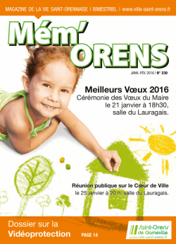 Meilleurs Vœux 2016 - Saint-Orens-de
