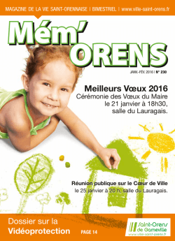 Meilleurs V&oelig;ux 2016 - Saint-Orens-de