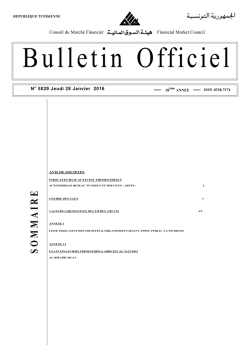 Le Bulletin Officiel d`aujourd`hui