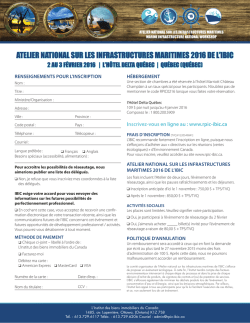 atelier national sur les infrastructures maritimes 2016 de l`ibic