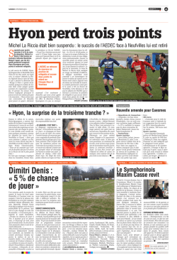 P2B. RAJS Honnelles. Dimitri Denis: "5% de chance de jouer"