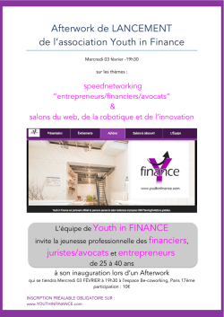 ! Afterwork de LANCEMENT de l`association Youth in Finance