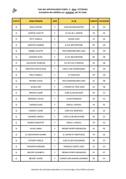 Diffusion S&eacute;lection Demi Cadets(tes).xlsx - Ligue de Franche