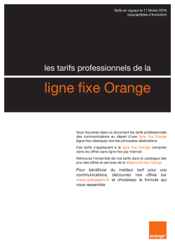 les tarifs - La Boutique Orange