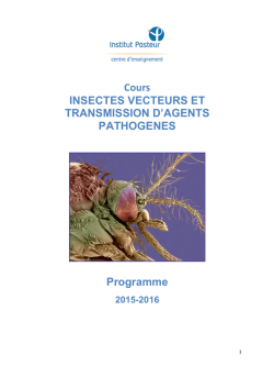 Cours INSECTES VECTEURS ET TRANSMISSION