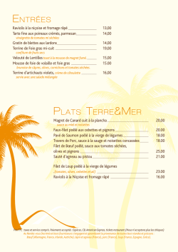 PLATS TERRE&MER - Au Rendez