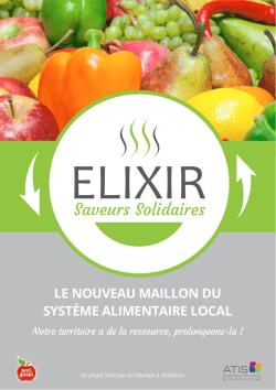 Télécharger la plaquette - elixir, saveurs solidaires