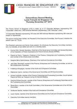 Untitled - Lyc&eacute;e Fran&ccedil;ais de Singapour