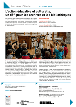 Programme des 24 et 25 mai pdf - Minist&egrave;re de la Culture et de la