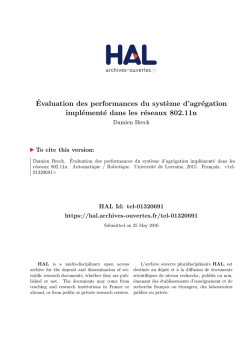 Évaluation des performances du système d`agrégation - TEL