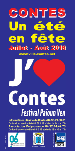 Brochure du Festival Pa&iuml;oun Ven 2016 - ville