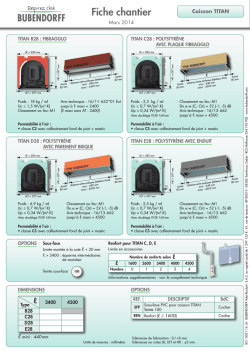 2014 Fiche chantier Caisson Titan + bon de commande