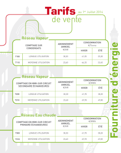 Tarifs - Cpcu