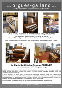 T&eacute;l&eacute;chargement de la plaquette &laquo; Les Orgues GALLAND