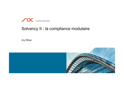 Solvency II : la compliance modulaire