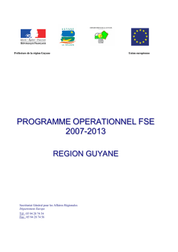 PO FSE GUYANE - R&eacute;gion Guyane