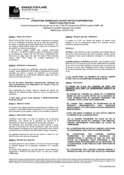 Fructi facilit&eacute; plus PM et EI - Banque Populaire Rives de Paris
