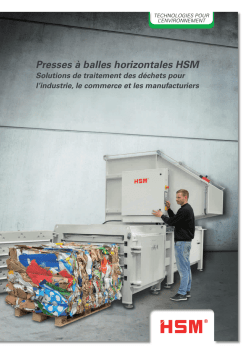 Presses &agrave; balles horizontales HSM