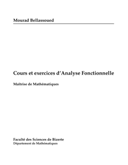 Cours et exercices - Page personnelle de Mourad Bellassoued