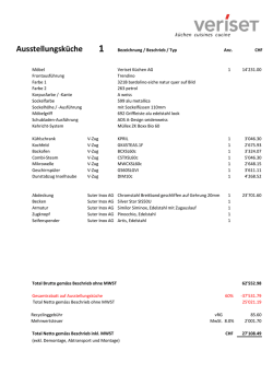 Ausstellungsk&uuml;che - Veriset K&uuml;chen AG