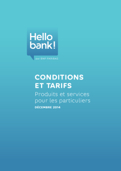 Conditions et tarifs