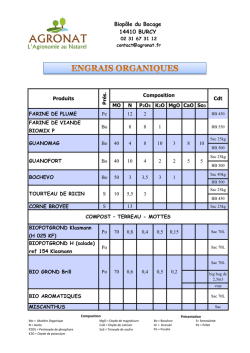 GAMME ENGRAIS ORGANIQUE