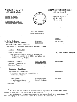 organisation mondiale de la sant&eacute;
