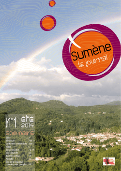 Sumène Le journal N°1