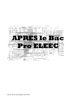 APRES le Bac Pro ELEEC