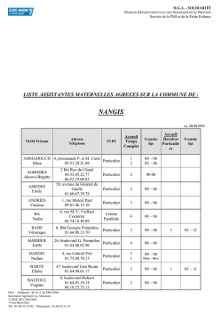 Liste des assistants maternels de Nangis (PDF