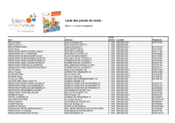 Liste des librairies
