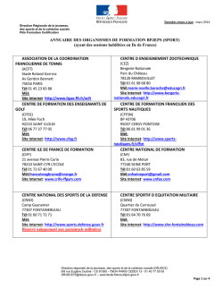 coordonn&eacute;es - DRJSCS Ile-de