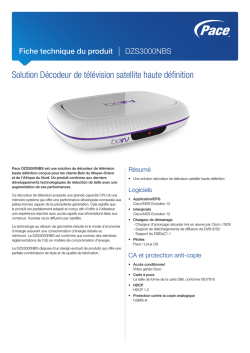 Datasheet - Pace DZS3000NBS