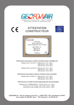 ATTESTATION CONSTRUCTEUR performance PAC