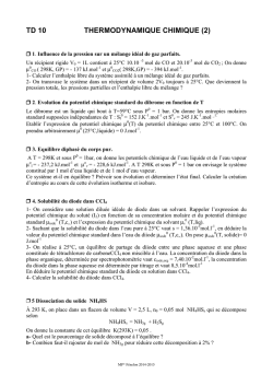 TD 10 Thermodynamique chimique - mpx