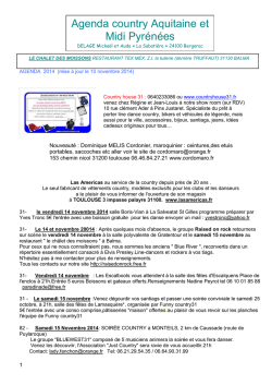 Agenda country Aquitaine et Midi Pyr&eacute;n&eacute;es