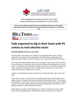 Feds expected to dig in their heels with PS unions as next election