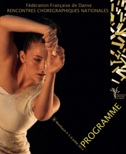 Programme des Rencontres Chor&eacute;graphiques Nationales