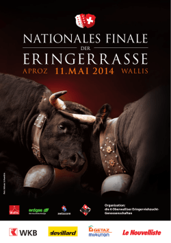 Festbüchlein Nationales 2014 - Eringer Viehzucht Genossenschaft