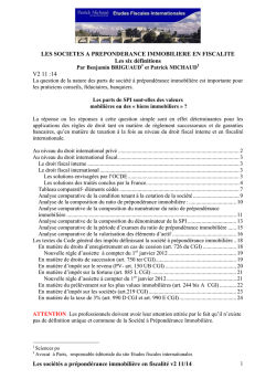 les societes a preponderance immobiliere