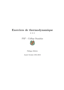 Exercices de thermodynamique