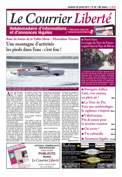 Num&eacute;ro 30 du 25 juillet 2014